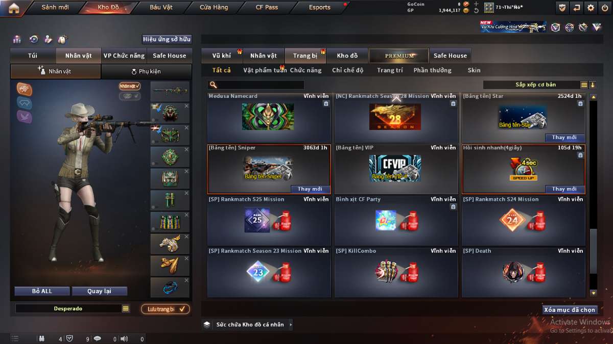 shop acc cf uy tin gia re